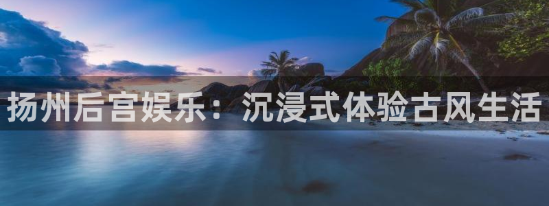 星亿娱乐网页版：扬州后宫娱乐：沉浸式体验古风生活
